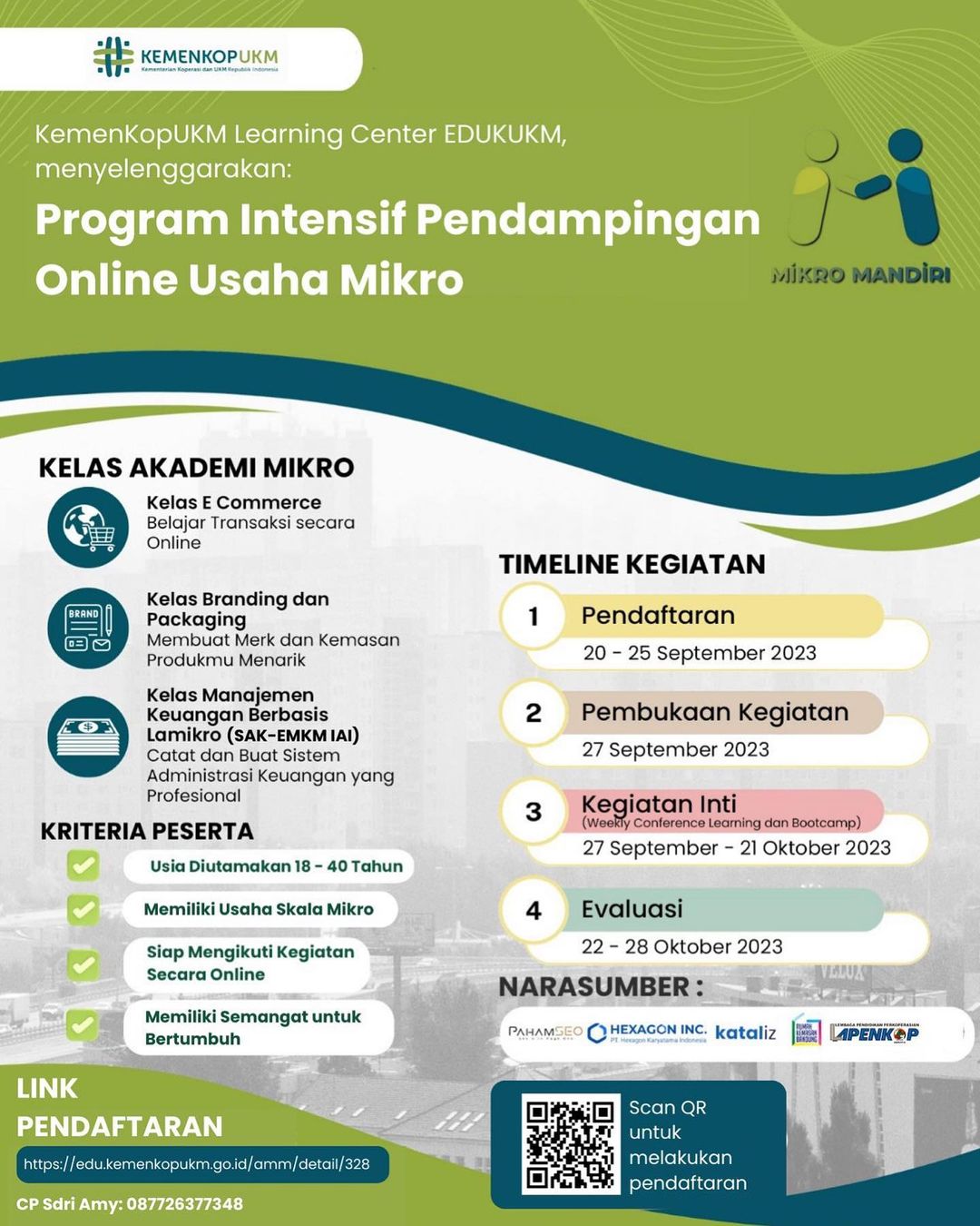 Program Intensif Pendampingan Online Usaha Mikro
